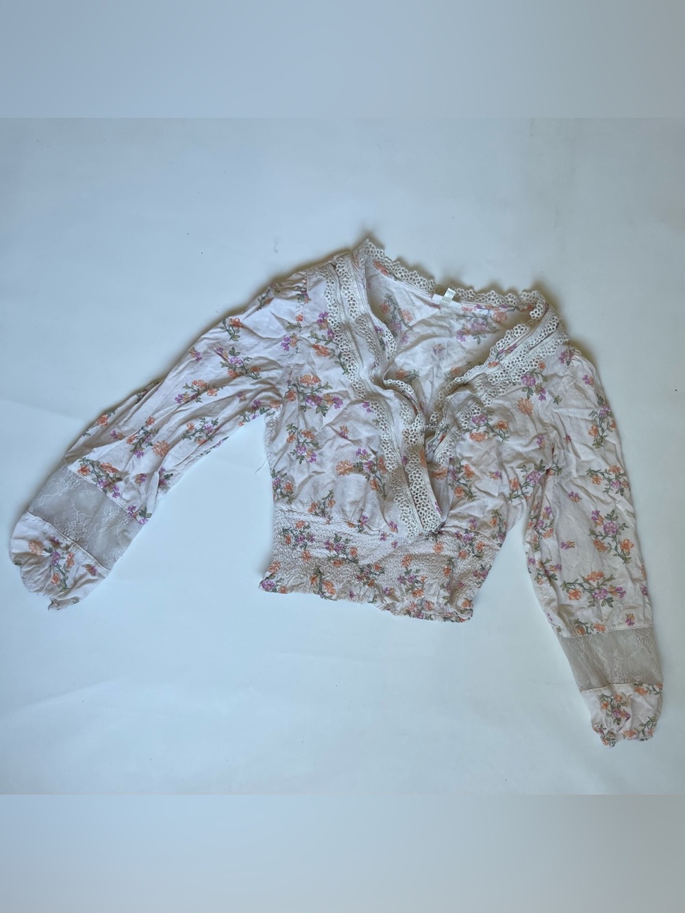 Floral Lace-Trim Women's Skirt - Pink & Cream